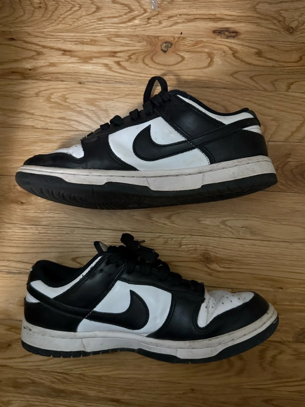 Nike Black and White Low-Top Dunk Sneakers
